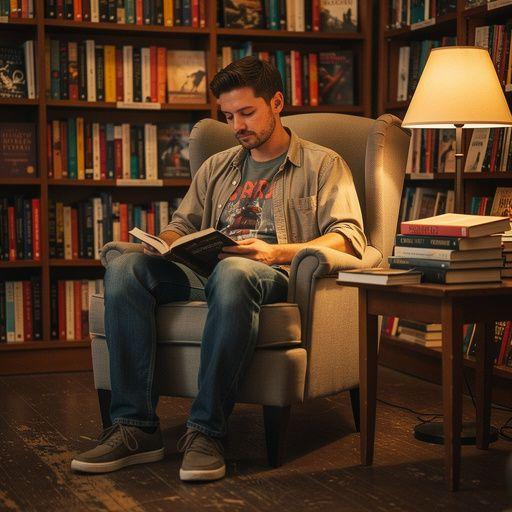 An engaging community event with people gathered for a book signing.